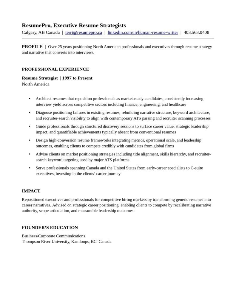Image of ResumePro's Resume