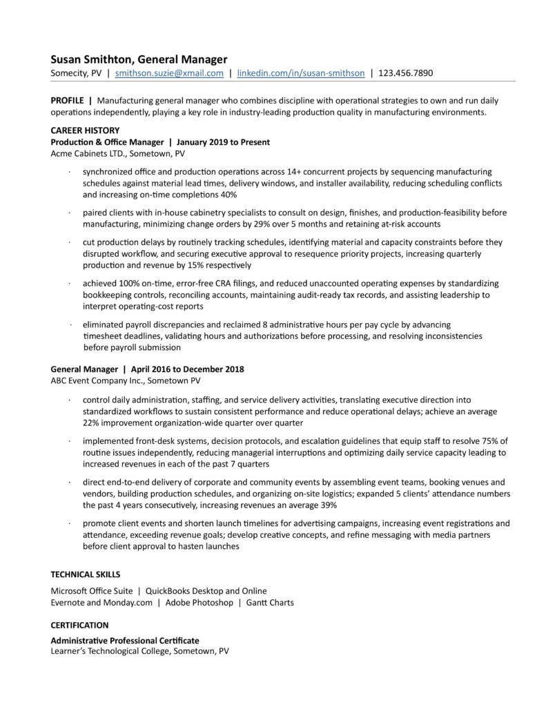 Sample Resume