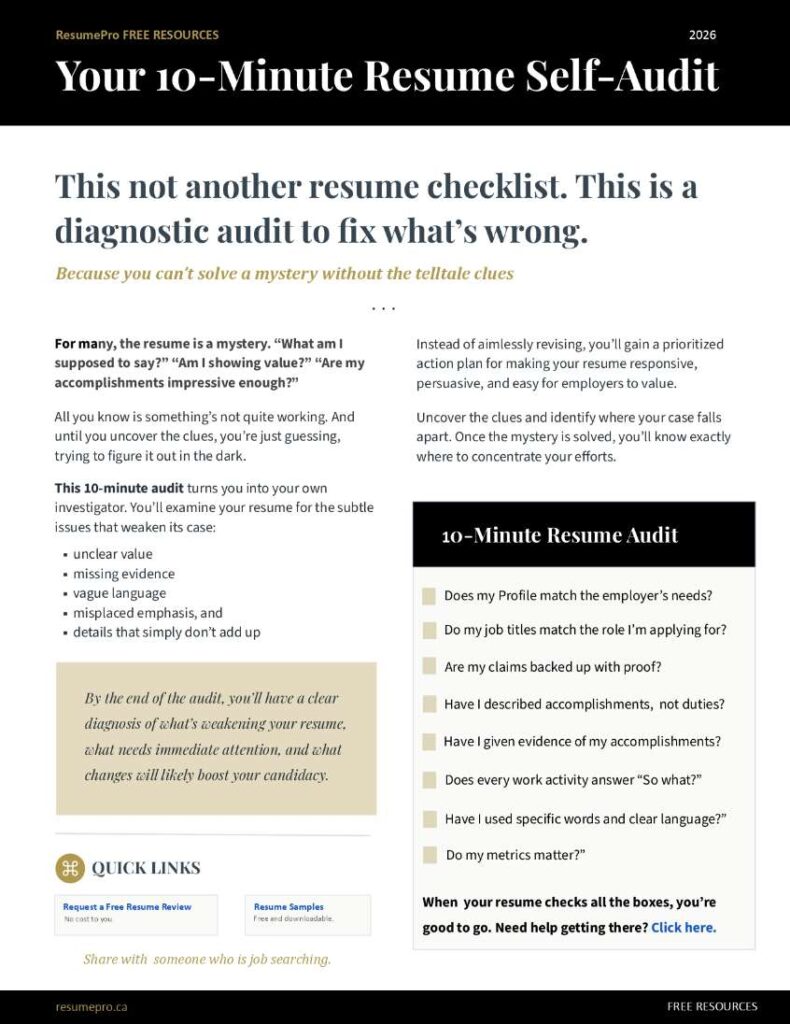 image of a ResumePro newsletter