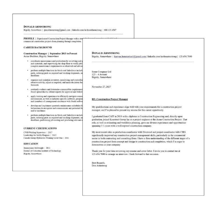 image of a resume